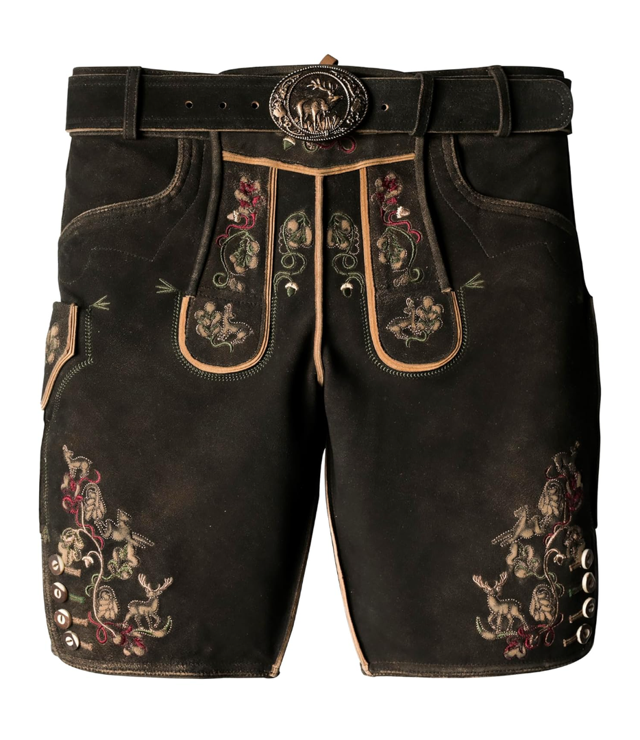 Authentic Lederhosen Men Shorts - Oktoberfest Outfits Men- German Lederhosen Mens - Genuine leather, Size 58