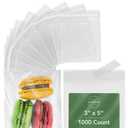 Seal Fresh Self Sealing Cellophane Bags - 3" x 5" (1000 Count) - Clear Plastic Resealable Cello Bag - Cellophane Treat Bags, Cookie Bags for Packaging, Candy bags, Cello Bags, Pastry Bags