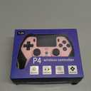 CHEREEKI Wireless Controller for PS4 with 2 Macro Buttons, 3.5mm Audio and Turbo Function, 6-Axis Motion Control, Dual Vibration, Gamepad Joystick for PS-4, Compatible with PS-4, Slim, Pro (Pink)