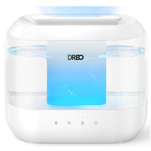 Dreo Humidifiers for Bedroom, 4L Top Fill for Large Room, 36H Runtime, 28 dB Quiet Supersized Cool Mist Air Humidifier for Baby Nursery, Plants, Indoor, Night Light, Easy to Clean & Fill, White