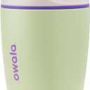 Owala SmoothSip Insulated Stainless Steel Coffee Tumbler, Reusable Iced Coffee Cup, Hot Coffee Travel Mug, Perfect for Cappuccino, BPA Free, 10 oz, Green (Hip Cactus)
