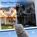 Outdoor String Lights 50FT with 18+1 Shatterproof LED Bulbs, Remote Control Dimmable Patio Lights, Waterproof Hanging Edison Light for Backyard Garden Pergola, Timer & 3 Modes