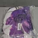 Poedist 4 Pcs Bathroom Shower Curtain Set, Purple Rose Shower Curtain Valentine's Day Shower Curtain Sets with Rugs(Bath Mat,U Shape and Toilet Lid Cover Mat) and 12 Hooks