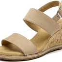 VJH confort Women's Wedge Sandals Buckle Straps Cork Platform Comfort Slingback Dress Open Toe Sandals (8)