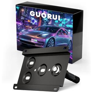 No Drill License Plate Holder Fits 2017-2023 Tesla Model 3 | Front Bumper Tow Hook License Plate Mount Bracket, Durable Front Plate Frame, Anti-Theft Screws Included