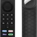 Compatible Alexa 3rd Gen Remote Cover with Holder, 2 in 1 Silicone Protective Sleeve for Holder and TV 3rd Gen Remote Control, Black