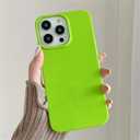 Candy Color Phone Case for iPhone 16 15 14 13 12 11 Pro Max 16 Plus Shockproof Protective Back Cover,Grass Green,for iphone15Pro