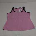 ZESICA Women's Summer Ribbed Color Block Tank Tops Casual Knit Scoop Neck Sleeveless Shirts Pink Purple, Large