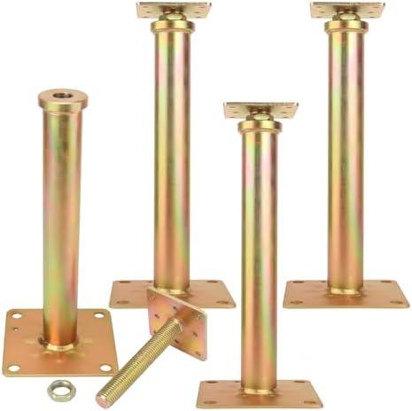 Biugaaufai 4 PCS House Floor Jacks Post Pole, 11" - 16" Adjustable House Jacks for Leveling, 4 ton Min and Max Height Capacity, Rugged Design, Ideal for Basement, Home Renovations