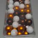 60 Pcs Thanksgiving Balls Ornaments for Tree Orange White Brown Thankful Baubles Hanging Ornaments for Fall Harvest Party Supplies Hanging Decor