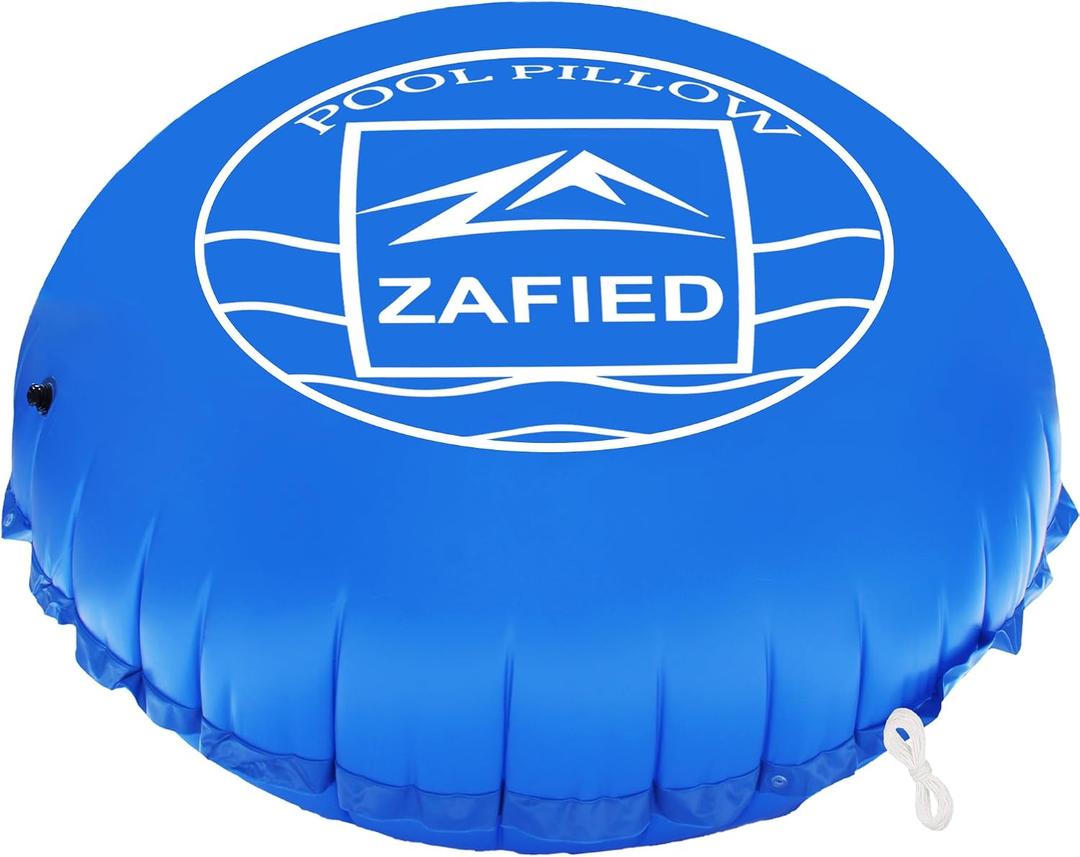 12' x 12' Air Pool Pillow for Above Ground Swimming Pool, Pool Pillows for Closing Winter Covers, Heavy-Duty Cold Resistant Vinyl Material Air Poolpillow, Rope Included