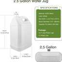 2.5 Gallon Water Jug, F-Style Plastic Jug, Water Storage Containers, Hdpe Containers with Leakproof Cap (4 Pack)