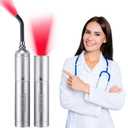 VEVOR Red Light Therapy Device with Removable Tip, 2 in 1 Facial & Body Light Therapy Wand for Joint Mouth Nose Ear, Handheld Red Light Healing Therapy Torch & 5 Wavelength, Pulse Mode for Pain Relief