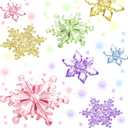 Boao Multicolor 45 Pcs Acrylic Crystal Snowflakes Ornaments, Clear Hanging Snowflake Decorations for Christmas Xmas Tree Festival Winter Wonderland Party Wedding Decor, 3 Styles