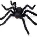 Halloween Giant Spider, 3.0FT Large Foldable Spider Fake Hairy Spider Scary Decorations Halloween Spider Outdoor Yard