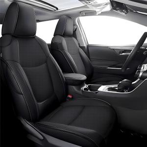 TTX LIGHTING Custom Fit Seat Covers for Toyota Corolla Cross Hybrid SE, XES 2023 2024, Full Set Faux Leather Corolla Cross Hybrid Seat Covers Black