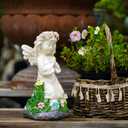 Pohabery Angel Garden Decor Statue Solar Angel Decorations for Yard Outdoor Decorations for Patio Gift for Mom