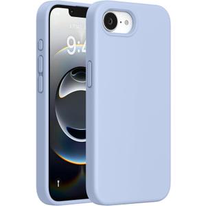 Miracase Compatible with iPhone 16e Case, [Soft Anti-Scratch Microfiber Lining], Liquid Silicone Case Gel Rubber Shockproof Drop Protection Phone Case for iPhone 16e (Clove Purple)