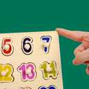 2 x Avery's Choice Magnetic Wooden Number and Shape Recognition Board, Educational Puzzle with 13 Magnetic Pieces, Multicolor Learning Toy for Toddlers 36+ Months, 11.81 x 8.86 Inches