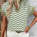 2 x SHEWIN Womens Shirts Ladies Tops and Blouses Short Sleeve V Neck T Shirts Womens Spring Fashion 2025 (S)