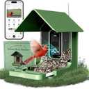 WingHome Bird Feeder with Camera, 32MP Photos & 4K Video with Live View, 5GHz/2.4GHz WiFi, AI Identify Birds Species and Instant Arrival Alerts for Bird Lovers
