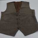 Boy's Tweed Plaid Formal Suit Vest, Size: XL