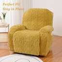 JOKIVTOU Recliner Chair Covers 4-Pieces Reclining Chair Slipcovers with Pocket& Elastic Bottom, Soft Feel Fitted Lazy Boy Sofa Couch Cover Washable, Stretch Recliner Furniture Protector