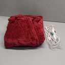 Tefici Electric Heated Blanket Throw, Super Cozy Soft 2-Layer Flannel 50" x 60" Heated Throw with 3 Heating Levels & 4 Hours Auto Off, Machine Washable, ETL&FCC Certified, Home Office Use, Red