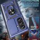 Case for Samsung Galaxy Z Fold 7 Case with Magnetic Kickstand Slide Camera Cover Protector Car Mount Stand Military Grade Heavy Duty Shockproof Bumper Protective Cases for Samsung Z Fold 7 5G (Blue)