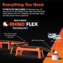 Camco Rhino Ultimate 20' RV Sewer Hose Kit All-in-One Sewer Hose Solution 11-Piece Combo Kit Includes Storage Box for Nesting Support & Camper Organization (43075)