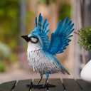 Nacome Blue Jay Garden Decor Metal Yard: Weatherproof Sculptures with Stakes Easy to Assemble Ornaments for Indoor Outdoor Yard Lawn Art - Mother's Day Birthday Gifts for Mom Women Grandma