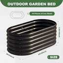 AHEONLAR 3 Pack 4×2×1.5ft Galvanized Raised Garden Bed Outdoor, Sturdy Planter Boxes for Vegetables, Fruits, Flowers and Plants, Easy Assembly, Black