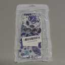 JDYGWK Case for Samsung A03S Galaxy A03S Transparent Flower Pattern, Soft Silicone, Thin Lightweight, Shockproof, Anti-Scratch Protective Cover for Samsung Galaxy A03S, Enchanting Blue