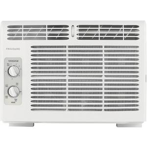 Frigidaire 5,000 BTU Window-Mounted Air Conditioner, Cools Up to 150 Sq. Ft., Quiet Operation, Effortless Temperature Control, 2 Fan Speeds, Auto Restart, White