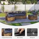 Aoxun 11pcs Patio Cushion Covers Replacement, Waterproof Outdoor Furniture Cushion Covers with Zipper and Non-Slip Bottom, Patio Sofa Couch 3 Sizes for Patio Sectional, Covers Only (Grey)