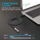 3 x USB A Extension Cable 3ft, USB Extender USB 3.0 Extension Cable Male to Female Compatible with Phone,Webcam,USB Keyboard,Flash Driv,Printer