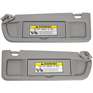 HIMIKI A Pair Light Gray Left and Right Sun Visor Sunvisor Compatible with 2006 2007 2008 2009 2010 2011 06 07 08 09 10 11 Civic Replaces# 83280-SNA-A01ZC 83230-SNA-A01ZC