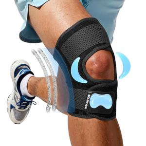 Knee Brace with Side Stabilizers for Women & Men, Adjustable Knee Support for Knee Pain Relief, Meniscus Tear, Arthritis, Tendonitis, ACL, MCL and Sports Injuries (X-Large)