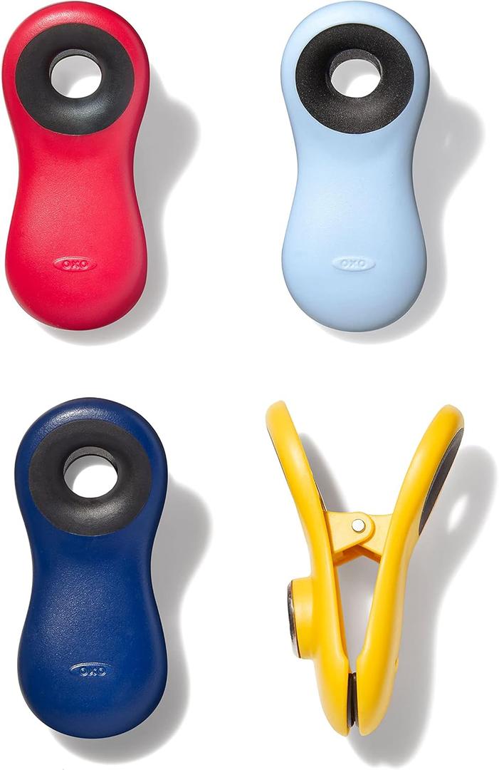 Oxo, Clips Magnetic All Purpose (Navy Blue/Yellow/Red & Light Blue)