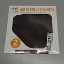 Toaster Oven Liners for Bottom of Oven (2 Pack) Reusable Non-Stick Heat Resistant Toaster Liners, Compatible with Ninja, Cuisinart, Emeril Lagasse & More, Toaster Mat, 12"x12" (Black)