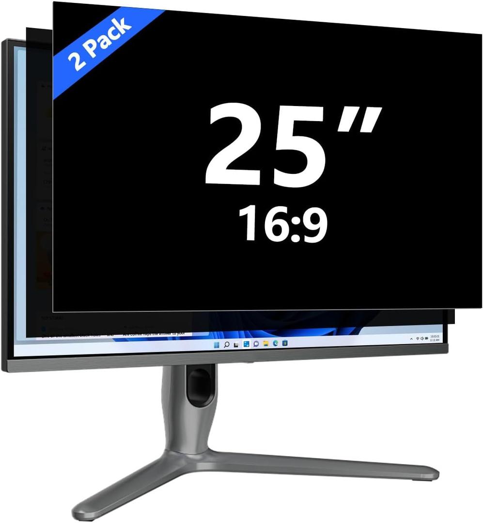 25 Inch Privacy Screen for Computer Monitor Eye Protection Anti Glare Blue Light Monitor Privacy Shield Screen 25 Inch 16:9 Aspect Ratio [2 Pack]