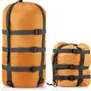 Compression Sack for Sleeping Bag Store Ultralight Sleeping Bag Compression Stuff Sack 15l 25l 45l Space Saving Gear for Travel Camping Hiking Outdoor (Orange)