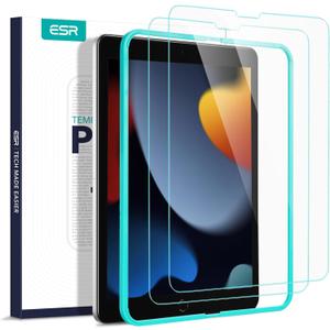 ESR for iPad 9th Generation Screen Protector, Tempered Glass Film with Easy Installation Frame for iPad 9/8/7 Gen (2021&2020&2019, 10.2 Inch), Scratch-Resistant, HD Clear, 2 Pack
