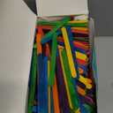 Darice 1000 Pcs Colored Popsicle Sticks for Crafts, 4.5" Colorful Wooden Rainbow Craft Sticks Supplies, STEM DIY Art, Ages 3+