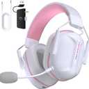 RYR Wireless Gaming Headset for X Box Series X|S, X Box One, PC, PS5/4, Mac, Mobile, Switch, 3D Surround Sound, Bluetooth 5.3, 60H Battery, Gaming Headphones with Detachable Noise Canceling Mic-Pink