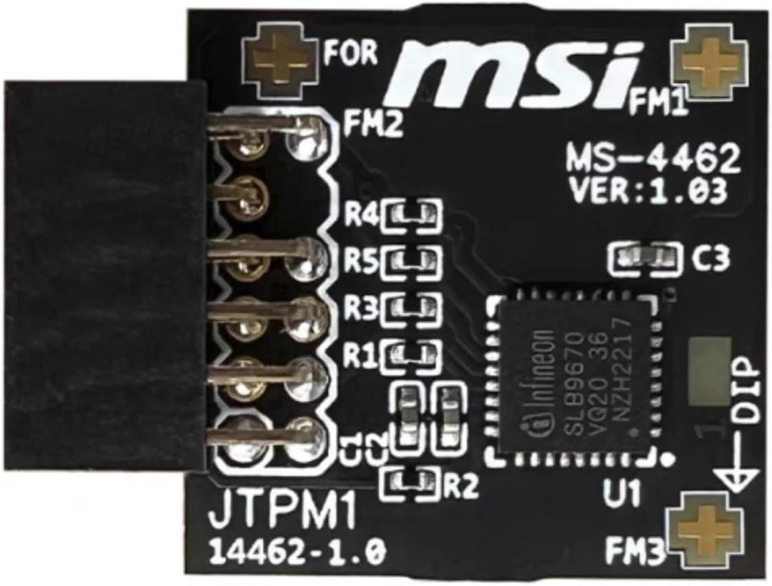 TPM 2.0 Module TPM SPI 12-1 Pin Module for MSI Motherboard Compatible with TPM2.0(MS-4462)