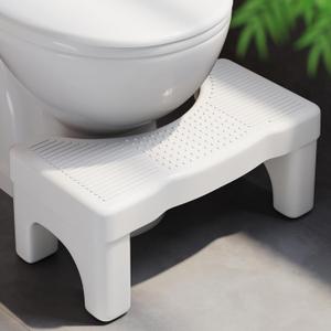 1. 9 Inch Height Bathroom Toilet Stool, Versatile Stool for Adults, Seniors & Children,Portable Poop Stool for Bathroom Withstands up to 330 lbs, Black 2.  Premium Toilet Stool Squat for Adults, Non-Slip Squatting Poop Stool for Bathroom, Portable Toilet Pooping Stool for Adult/Kids, 7 Inch Potty Foot Step, US Patented