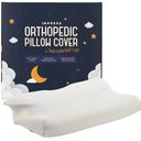 IMPRESA Neck Pillow Cover for Sutera Pillow for Neck Pain - Soft, Breathable Bamboo Contour Pillow Case for Better Sleep Gray Neck Pillow Covers with Zipper for Sutera Sleep Pillow