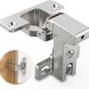 Chibery 4 Pack Face Frame Inset Cabinet Hinges, Soft Close 105 Insert Concealed Cabinet, Slide on Plate, Smooth Slow Self Closing Silent Hardware, 3D Heavy Duty for Blind Corner, Kitchen, Cupboard