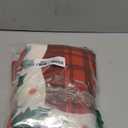 Romanstile Christmas Checkered Rectangle Tablecloth, Winter Holly Bell Table Cloth, Red Buffalo Plaid Xmas Table Cover for Dining, Party, Holiday Decor - 60 x 84 Inch